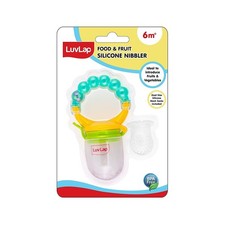 LuvLap Silicone Food/Fruit Nibbler with Extra Mesh, Soft Pacifier/Feeder, Teethe