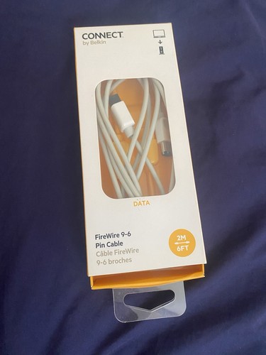 Connect By Belkin FireWire 9-6 Pin Cable 2M/6FT. Never Used and in original box