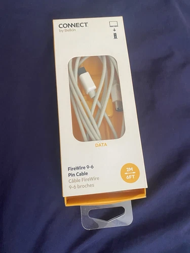 Connect By Belkin FireWire 9-6 Pin Cable 2M/6FT. Never Used and in original box