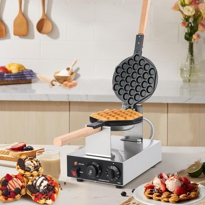 Double-Side Heating Non-Stick Electric Egg Bubble Waffle Machine 2800W