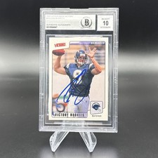 Drew Brees 2001 Upper Deck Victory Rookie Beckett On Card Auto 10 Chargers. rookie card picture
