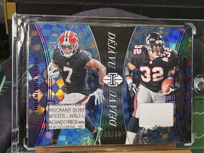 2024 Illusions Dual Patches Bijan Robinson, Jamal Anderson/50 Mem Laundry Tag