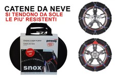 CATENE DA NEVE PEWAG SNOX SX 540 SI TENDONO DA SOLE PER RUOTE DA 14, 15, 16, 17"