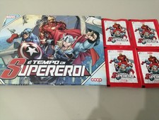 Album figurine È Tempo di Supereroi Coop 2013 completo + 35 bustine Rif. C137