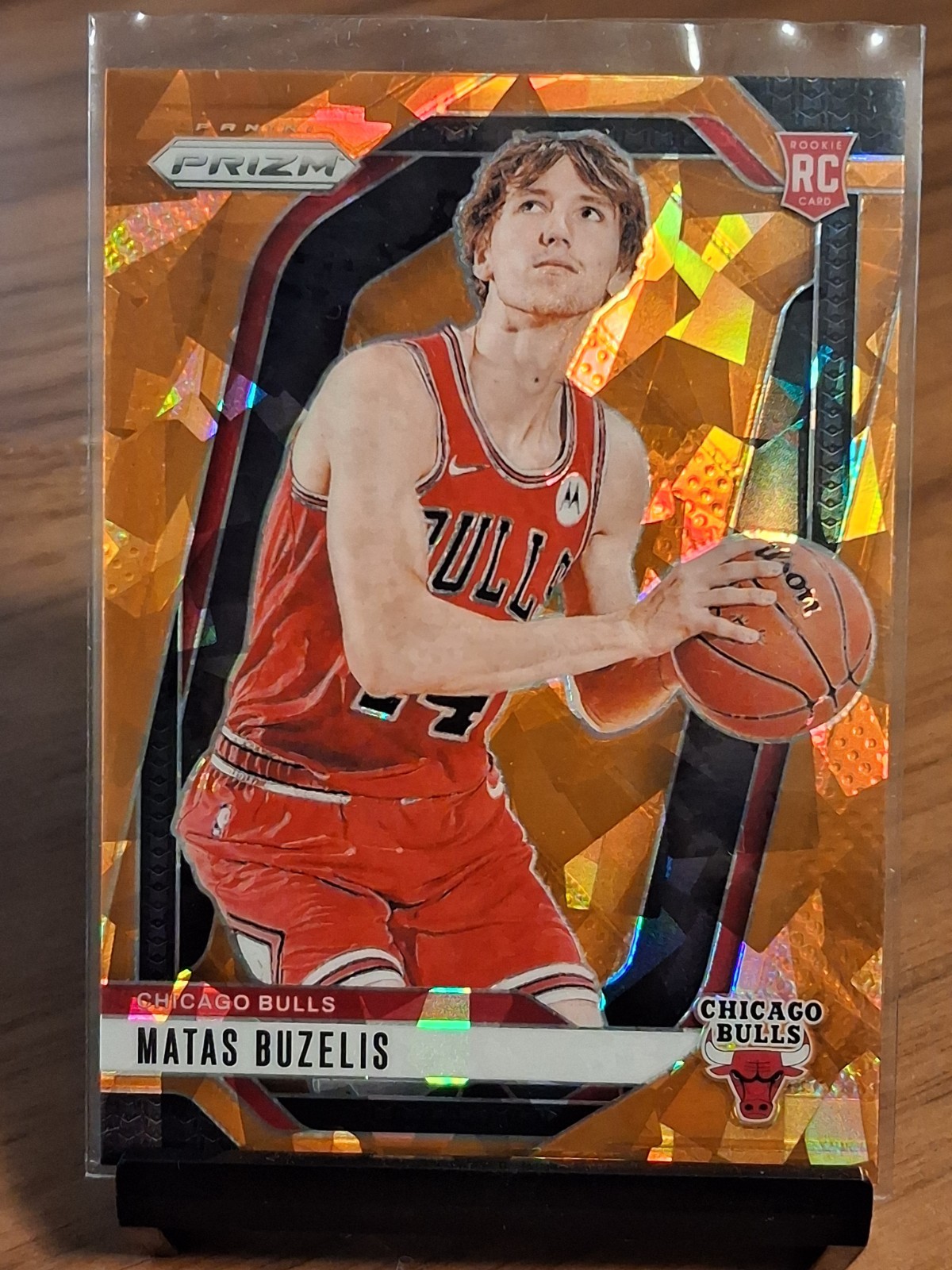 2024-25 Panini Prizm Matas Buzelis Orange Ice Prizm Rookie Chicago Bulls #252