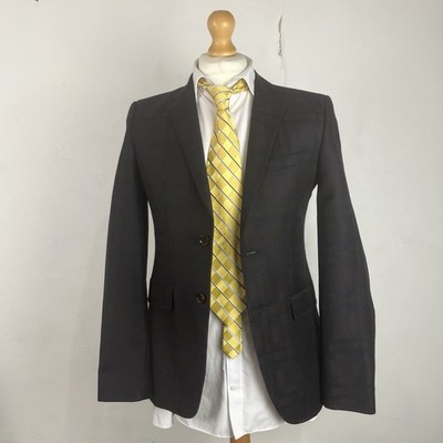 Ted Baker Global Blazer Jacke Herren Gr. 36R Navy Grün Kariert Sportlich Country