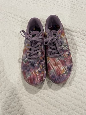 NOBULL Watercolor Floral Trainer Shoes Women’s 10 Purple