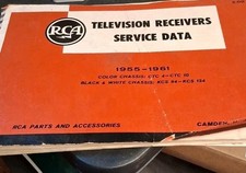 VINTAGE RCA  1955-1961 TELEVISION RECEIVERS SERVICE DATA MANUAL