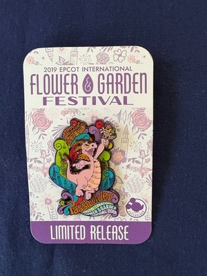 Disney Epcot 2019 Flower & Garden Festival Figment Passholder Pin LR NOC