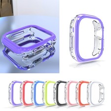 For Apple Watch Series Ultra 11 10 9 8 7 49mm Clear Bumper Protective Cover Case