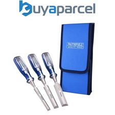 Faithfull 3 Piece Chisel Set in Wallet 13mm 19mm 25mm, FAIWCSET3,  XMS26CHISEL3