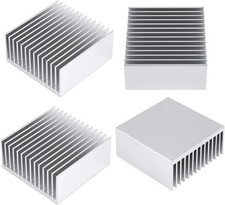 4-Pack 50mm Aluminum Heatsinks, 50x50x20mm Heat Sink Kit for GPU CPU LED Chipset