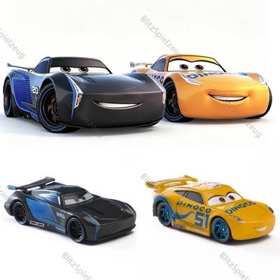 2er Set Disney Pixar Cars 3 - Cruz Ramirez & Jackson Storm Flipped Die-Cast Lose