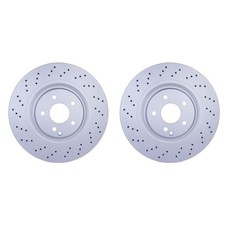 Hella Pair Set of Front 345mm Disc Brake Roto...