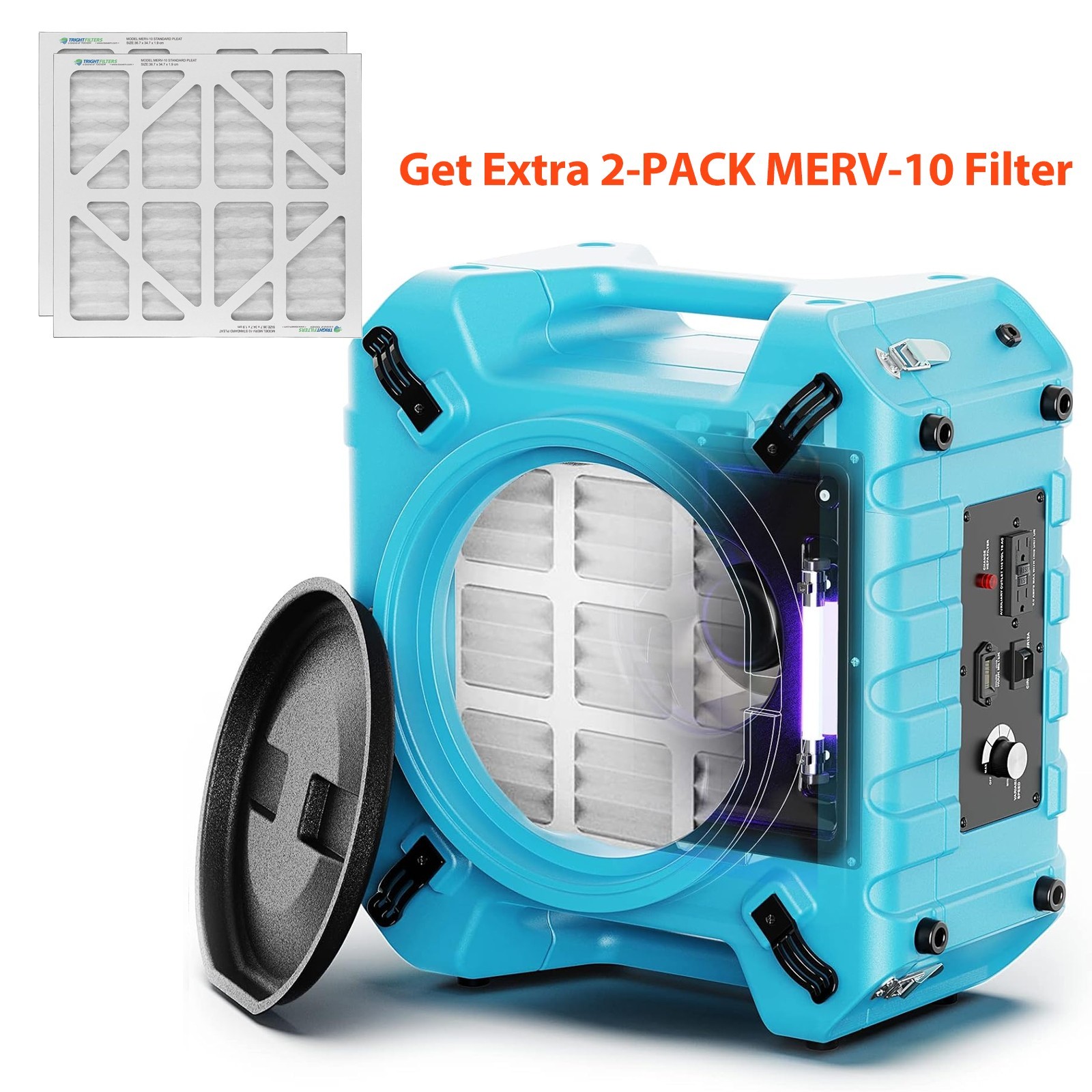 ALORAIR PureAiro HEPA Pro 870 Air Scrubber 3-Stage Filtration w/UV-C Light Tech