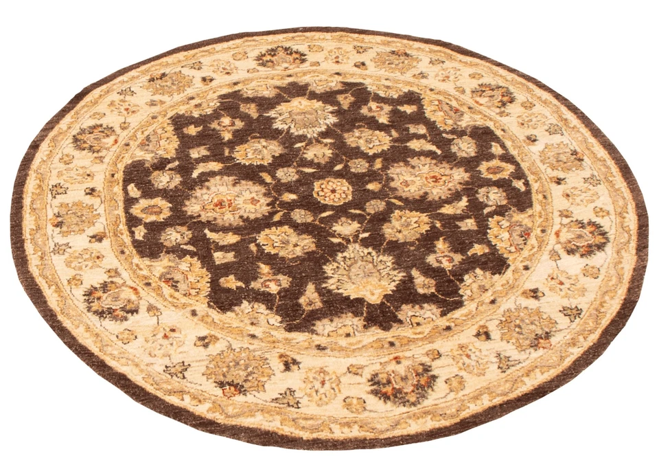 Alfombra oriental vintage anudada a mano alfombra tradicional de lana de 5'0" x 5'0" Foto 3 de 4