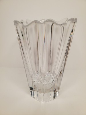 Lead Crystal Corona Vase - Swedish Orrefors - 7.5'' Inch - LH 4384 Lars Hellsten