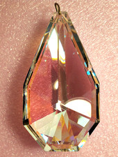 Faceted Large AB Aurora Borealis Crystal Glass Beveled Sun Catcher Ornament