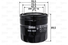 Ölfilter VALEO 586069 Anschraubfilter für WK CHEROKEE SEBRING VOYAGER CHRYSLER 3