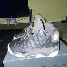 Jordan Air Jordan 13 Retro Kids Sneaker US 8 Black/Gray High Top Leather