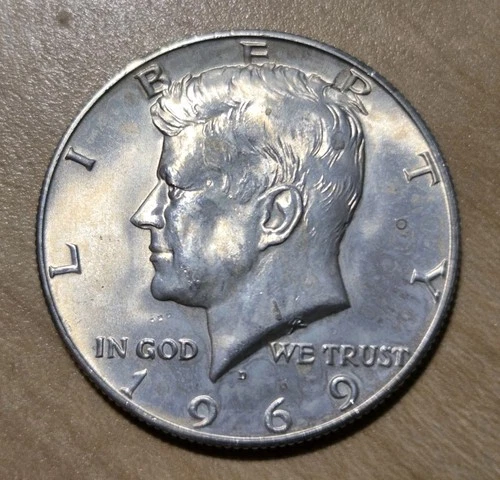 1969 D Kennedy Half 50c 40% Silver Uncirculated Business Strike - Low Start!