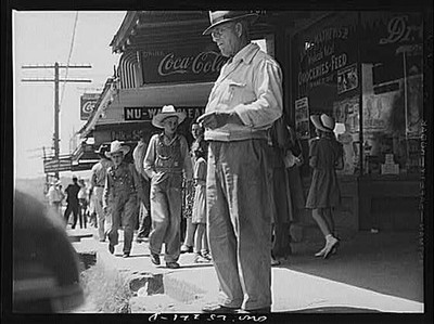 Photo:Nu-Way Cafe Coca-Cola Storefront Street Scene 1930s Cowtown Texas