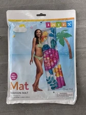 NEW Intex Adult Inflatable Fashion Pool Mat Float Raft 72"x27" Sea Turtle Pink