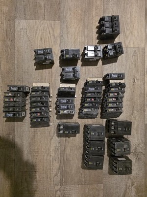 Mixed Lot Of 43 Used Breakers