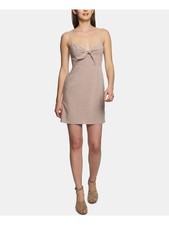 1. STATE Womens Coral Plaid Spaghetti Strap Mini Party Shift Dress 6