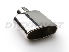 Stainless Steel Oval Round Exhaust Tip 2.5 In 6x2.9 Out 9.4 Long Stainless Steel Oval Round Exhaust Tip 2.5 In 6x2.9 Out 9.4 Long