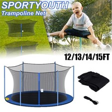 Trampoline Safety Net Enclosure Fit 12FT 13FT 14FT 15FT Frame Replacement Parts