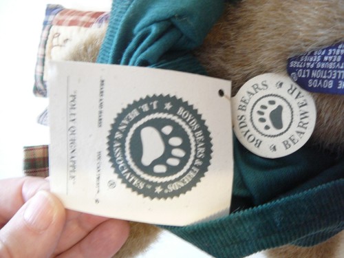 Boyd's Bear Brown Plush Rare Polly Quignapple with Gettysburg Quilt Patch w Tag - Picture 5 of 6