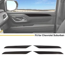 For Chevy Suburban / Tahoe 2021+ Interior Door Panel Overlay Cover Trims Carbon