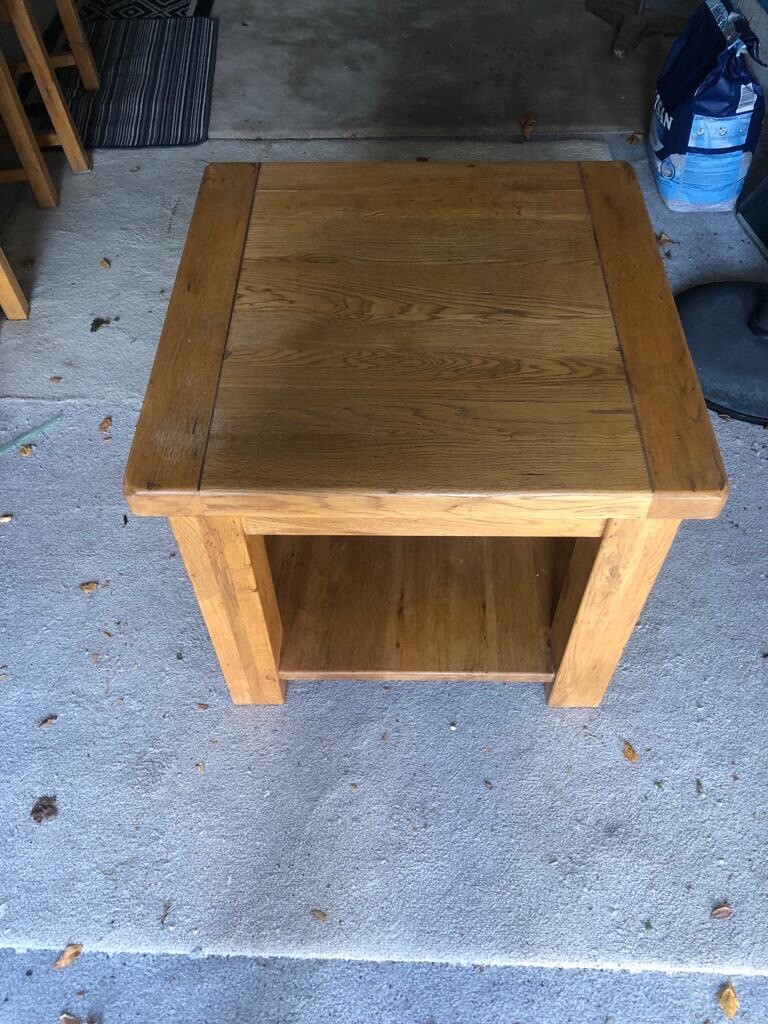 solid oak side table eBay