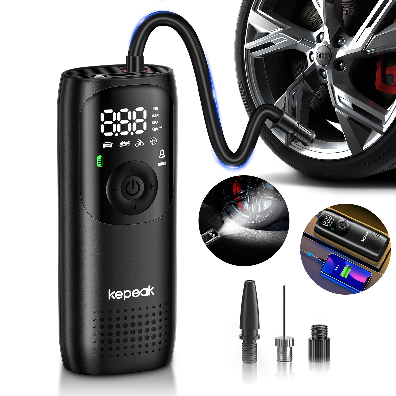 Portable Tire Inflator Air Compressor for Cars Auto Tires US