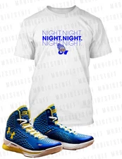 Steph Curry Night Night Graphic Sneaker Tee Shirt Unisex Warriors Golden
