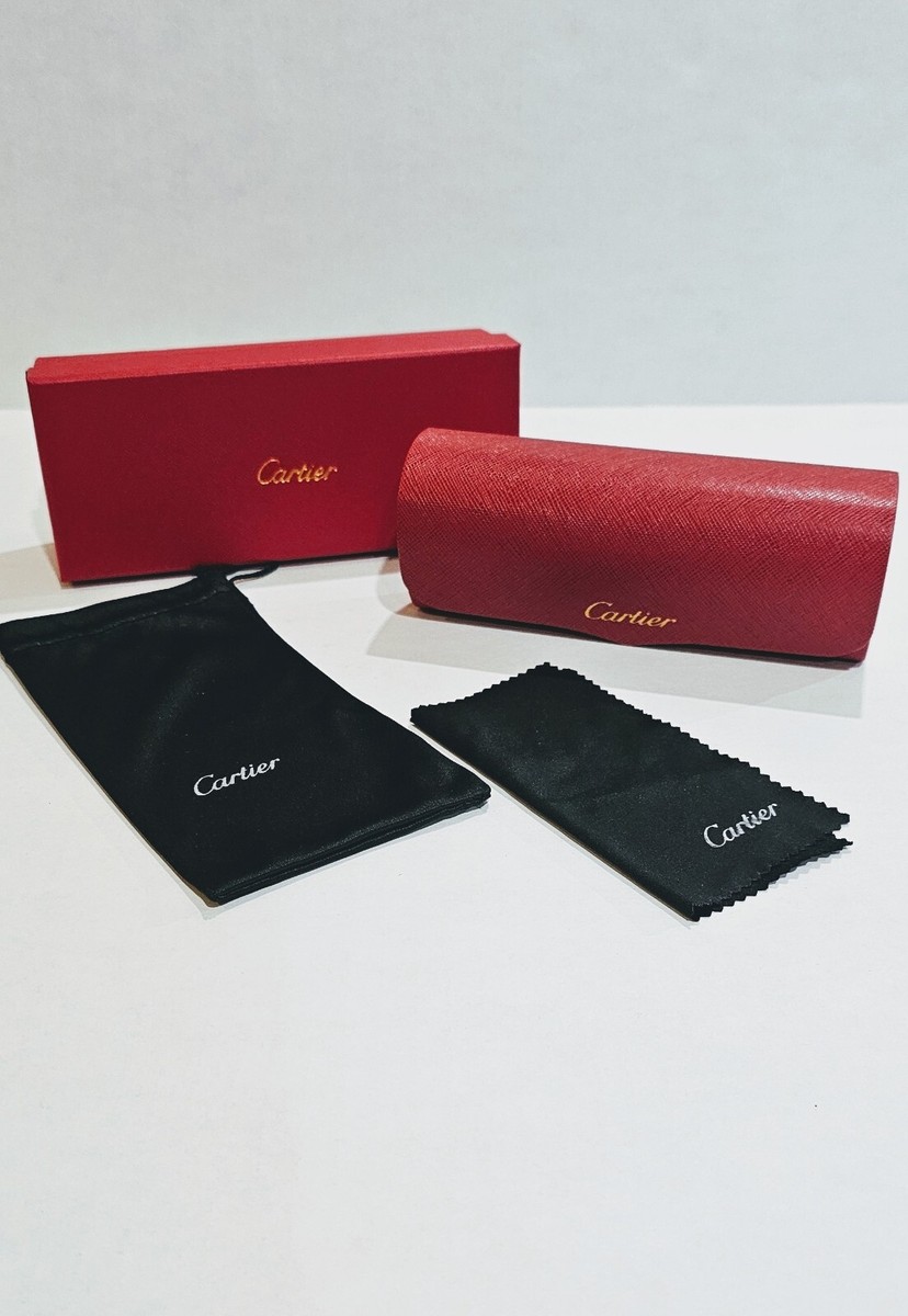 Cartier Sunglasses Hard Case w/ Cleaning Cloth, Box, Bag | eBay