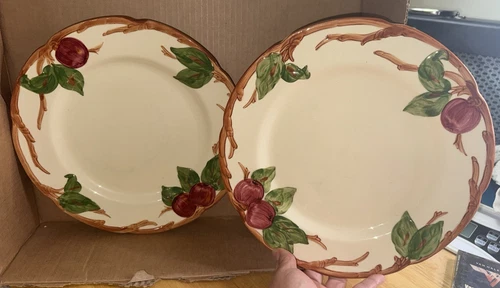 Vintage (2) Franciscan Ware Apple Pattern 10.5” Dinner Plates