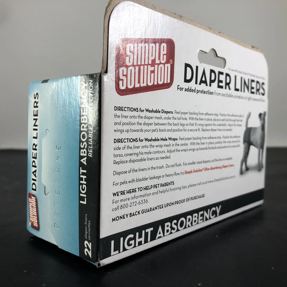 Simple Solution Dog Disposable Diaper Liners Light Absorbency 22 Count - Image 4 of 4