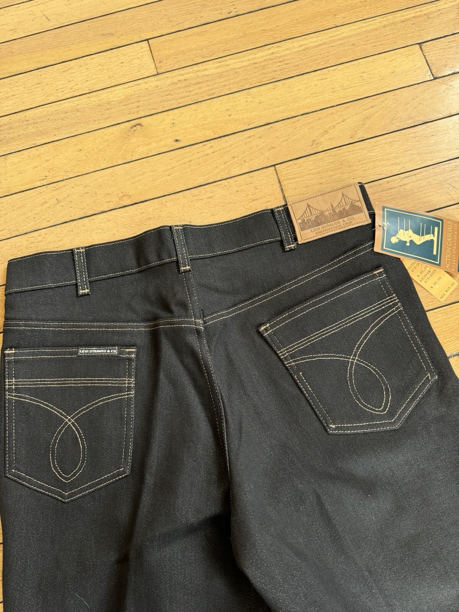 Vintage 80s Levi's Action Casuals Black Denim Pants USA Made Vintage 80s Levi's Action Casuals Black Denim Pants USA Made