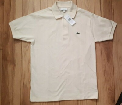 cream lacoste polo