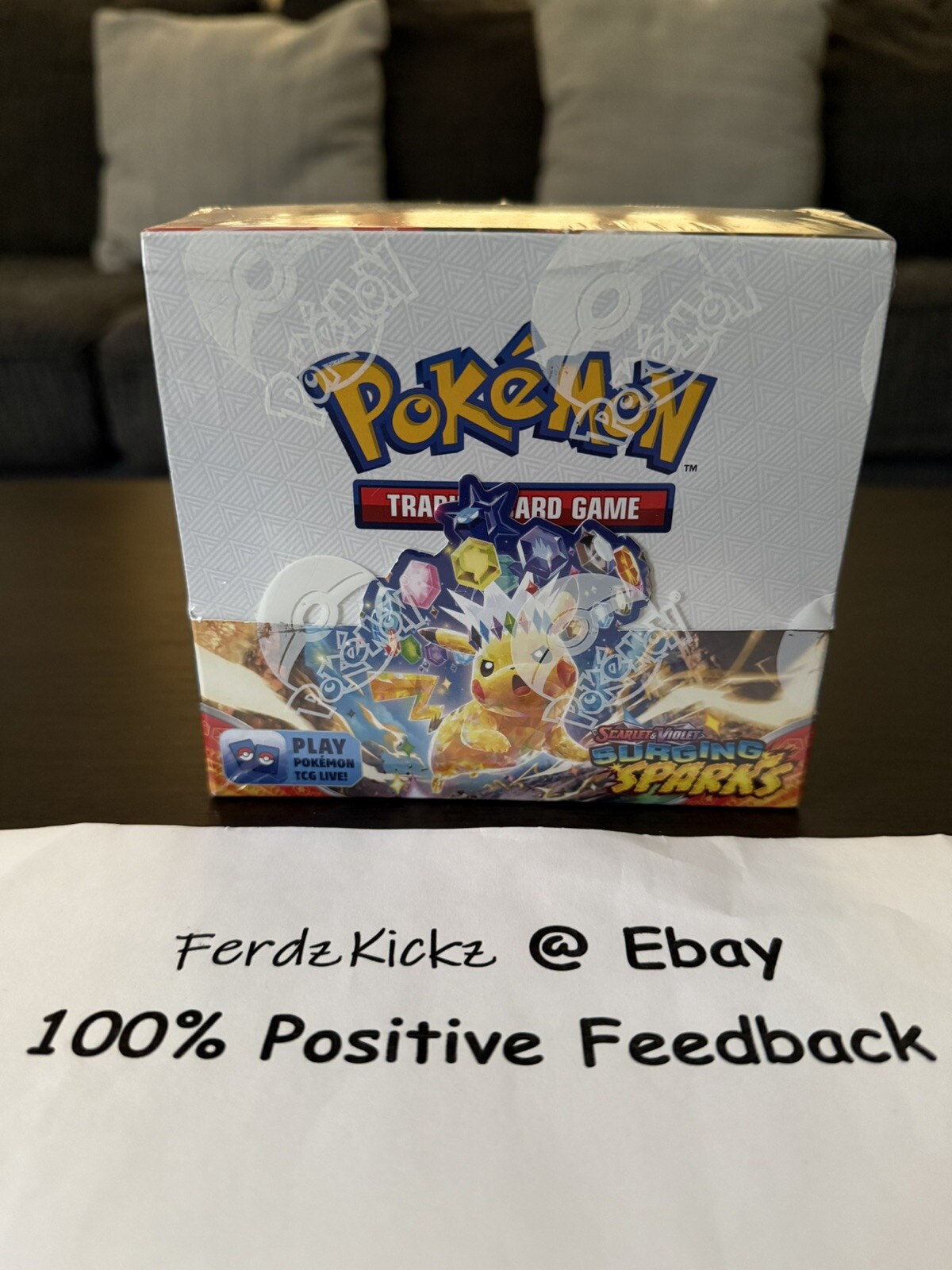 Pokemon TCG Scarlet Violet Surging Sparks Booster Display Box (36 Packs ...