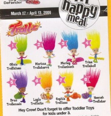 2006 TROLLZ MCDONALDS HAPPY MEAL TOYS - U - PICK | eBay