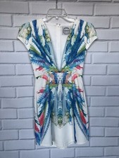 Fairground Mini Dress Deep V Neck Womens Extra Small XS 