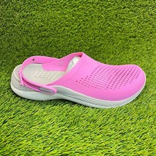 Crocs LiteRide 360 Clog Mens Size 13 Pink White Beach Outdoor Slip On Sandals