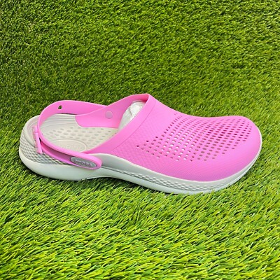 Crocs LiteRide 360 Clog Mens Size 13 Pink White Beach Outdoor Slip On Sandals