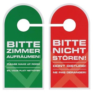 2 Bitte Nicht Stören Türschilder - 4-sprachig & Abwaschbar Für Hotel & Zuhause