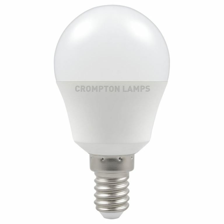 CROMPTON LED Round Thermal Plastic 5.5W 6500K SES E14 = 40 WATT DAYLIGHT 11588