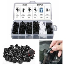 100pc Car Push Pin Rivet Bumper Door Trim Retainer Clip Fastener Accessories Kit