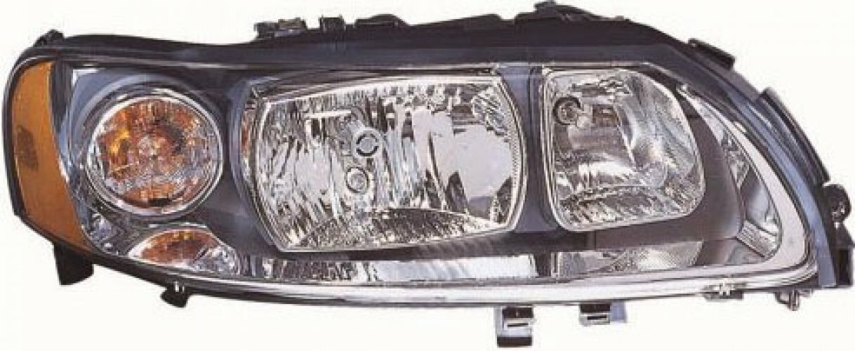 Phare avant droit pour Volvo S60 finition chrome et verre polycarbonate